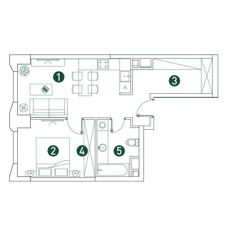 1-BD Apartment Sale, 47.7 sq. m. at Very, Botanicheskaya Street, 29, Moscow, Russia #2 1-BD Apartment Sale, 47.7 sq. m. at Very, Botanicheskaya Street, 29, Moscow, Russia #2