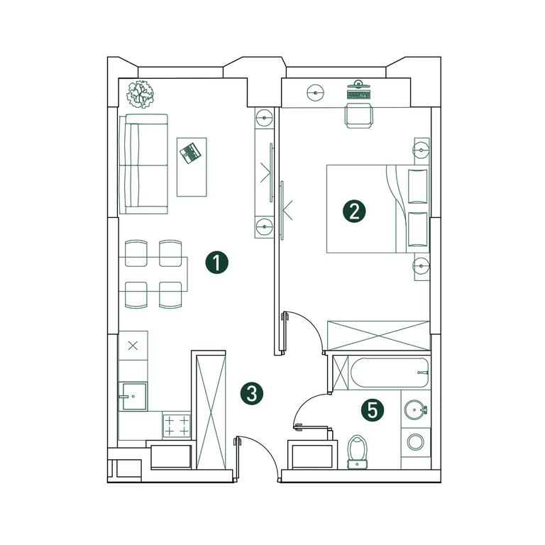 1-BD Apartment Sale, 48.5 sq. m. at Very, Botanicheskaya Street, 29, Moscow, Russia #1 1-BD Apartment Sale, 48.5 sq. m. at Very, Botanicheskaya Street, 29, Moscow, Russia #1