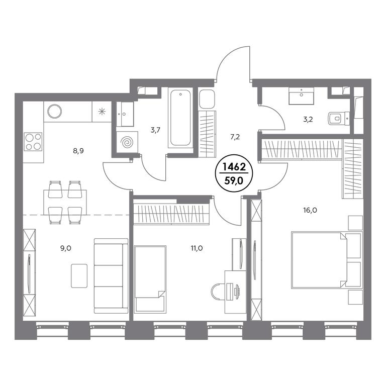 3-BD Apartment Sale, 59 sq. m. at Admiral, Shosseynaya Street, 4А, Moscow, Russia #2 3-BD Apartment Sale, 59 sq. m. at Admiral, Shosseynaya Street, 4А, Moscow, Russia #2