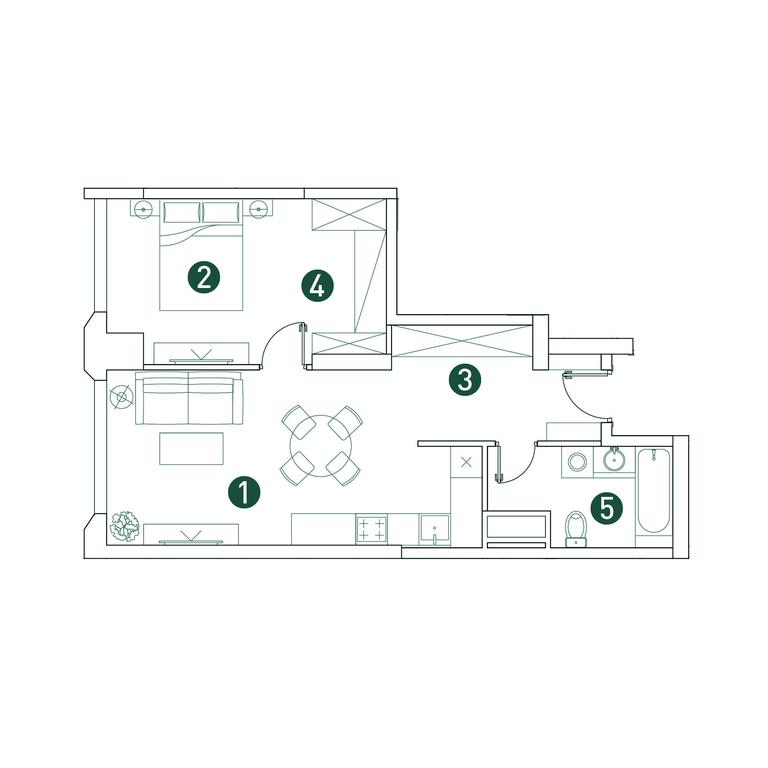 1-BD Apartment Sale, 51.2 sq. m. at Very, Botanicheskaya Street, 29, Moscow, Russia #1 1-BD Apartment Sale, 51.2 sq. m. at Very, Botanicheskaya Street, 29, Moscow, Russia #1