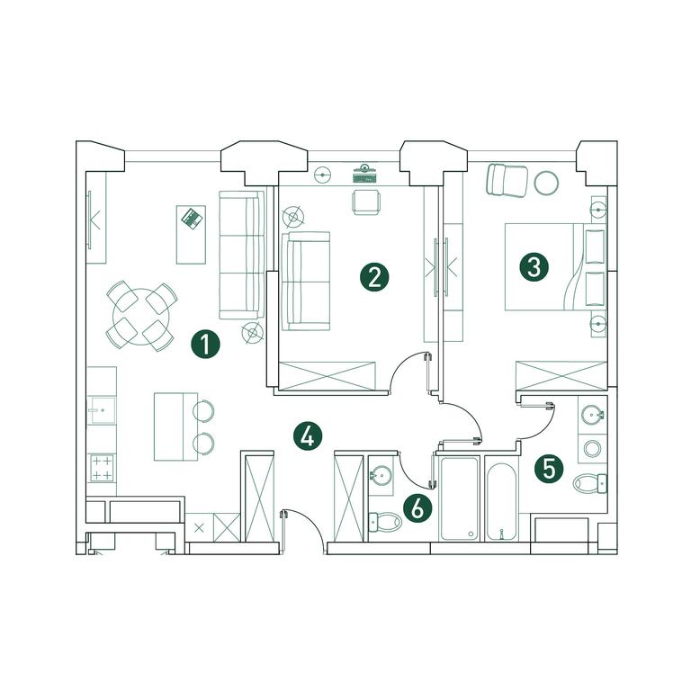 2-BD Apartment Sale, 78.2 sq. m. at Very, Botanicheskaya Street, 29, Moscow, Russia #1 2-BD Apartment Sale, 78.2 sq. m. at Very, Botanicheskaya Street, 29, Moscow, Russia #1