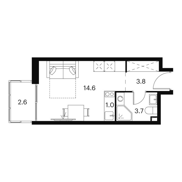 Apartment Sale, 25.7 sq. m. at Akvilon Signal (Akvilon Signal), Signalny Drive, 12, Moscow, Russia #1