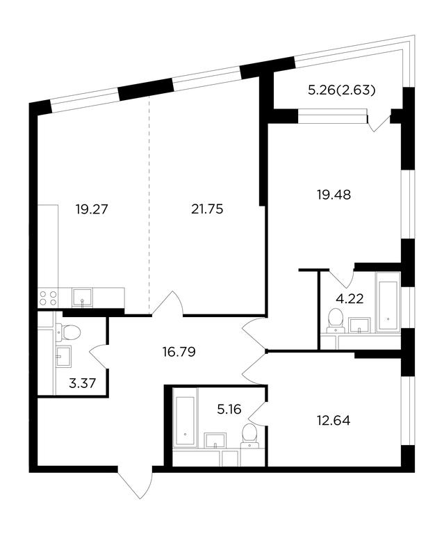 3-BD Apartment Sale, 105.2 sq. m. at KutuzovGRAD I, Ryabinovaya Street, 3к1, Moscow, Russia #1 3-BD Apartment Sale, 105.2 sq. m. at KutuzovGRAD I, Ryabinovaya Street, 3к1, Moscow, Russia #1