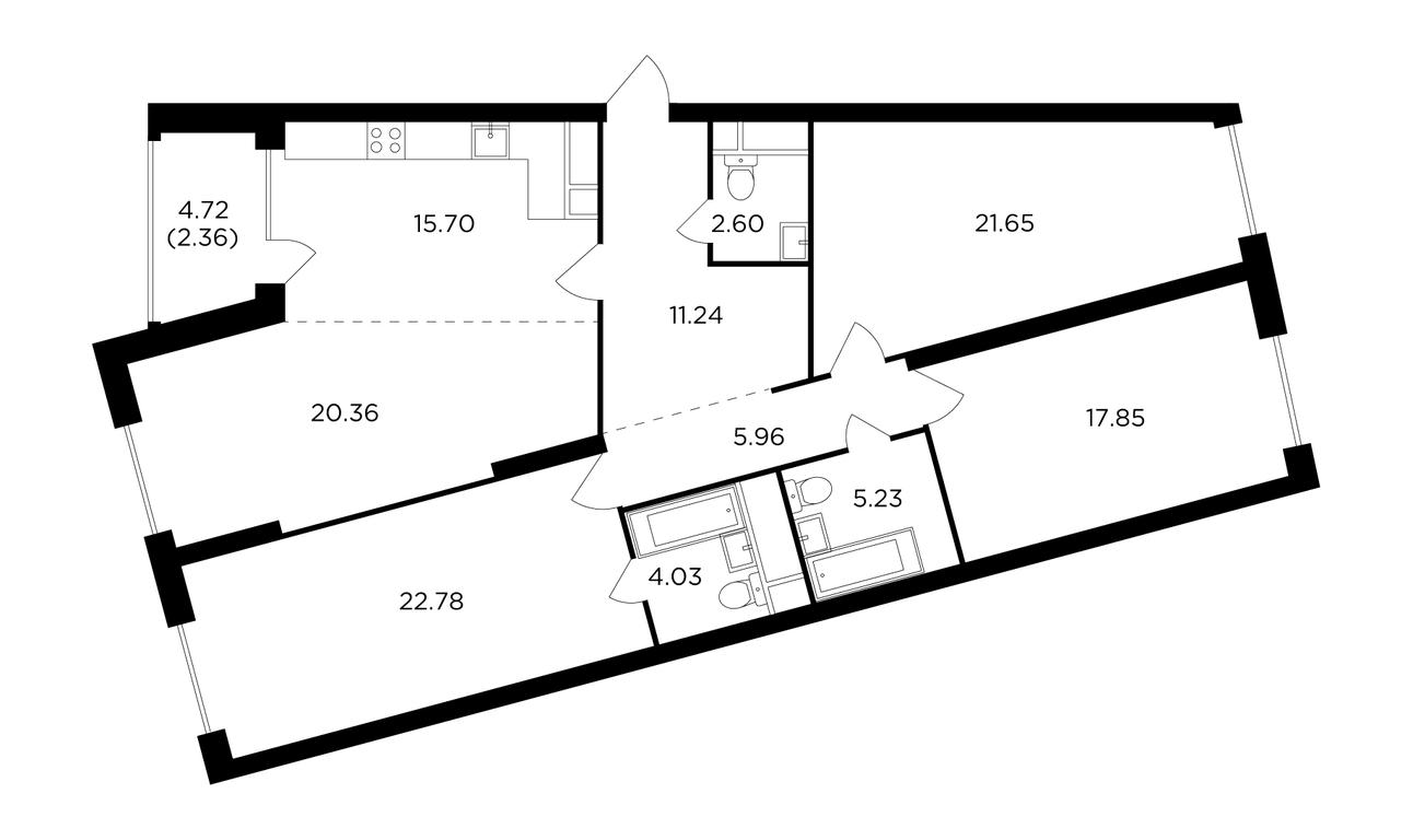 4-BD Apartment Sale, 128.2 sq. m. at KutuzovGRAD I, Ryabinovaya Street, 3к1, Moscow, Russia #1 4-BD Apartment Sale, 128.2 sq. m. at KutuzovGRAD I, Ryabinovaya Street, 3к1, Moscow, Russia #1