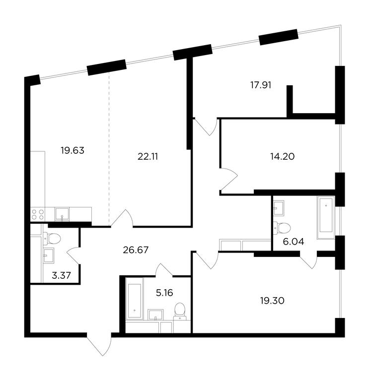 4-BD Apartment Sale, 134 sq. m. at KutuzovGRAD I, Ryabinovaya Street, 3к1, Moscow, Russia #1 4-BD Apartment Sale, 134 sq. m. at KutuzovGRAD I, Ryabinovaya Street, 3к1, Moscow, Russia #1