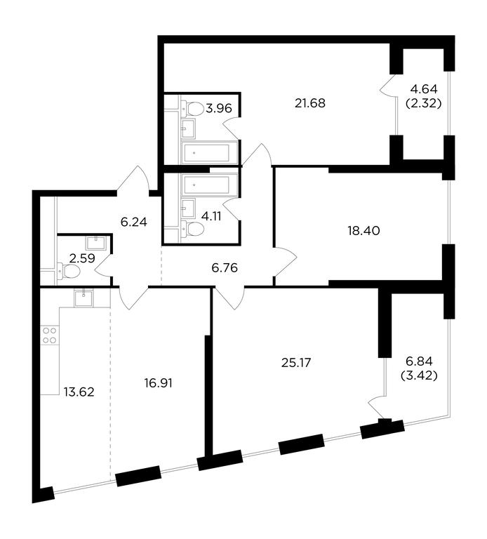 3-BD Apartment Sale, 123.4 sq. m. at KutuzovGRAD I, Ryabinovaya Street, 3к1, Moscow, Russia #1 3-BD Apartment Sale, 123.4 sq. m. at KutuzovGRAD I, Ryabinovaya Street, 3к1, Moscow, Russia #1