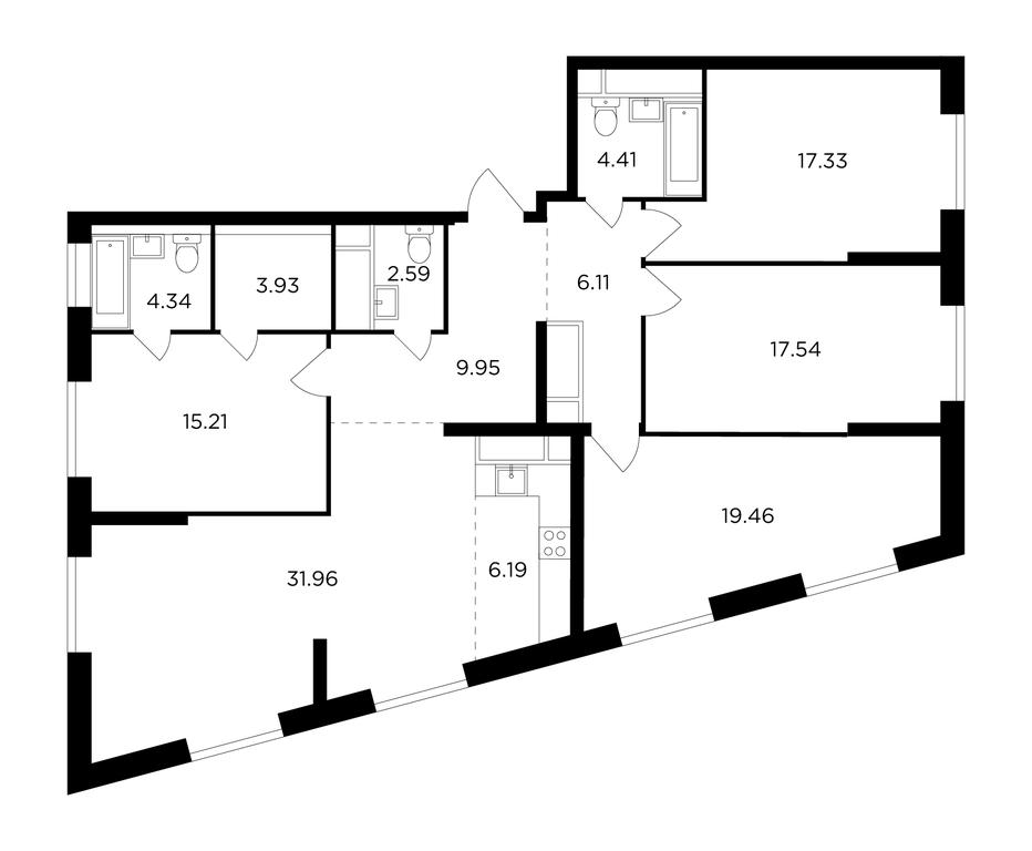 4-BD Apartment Sale, 136.4 sq. m. at KutuzovGRAD I, Ryabinovaya Street, 3к1, Moscow, Russia #1 4-BD Apartment Sale, 136.4 sq. m. at KutuzovGRAD I, Ryabinovaya Street, 3к1, Moscow, Russia #1