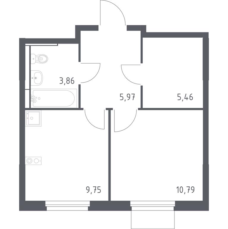 Apartment Sale, 35.83平方米 at Mytishchi Park, Silikatnaya ulitsa, 41к3, Mytischi, Moscow Region, Russia #1 Apartment Sale, 35.83平方米 at Mytishchi Park, Silikatnaya ulitsa, 41к3, Mytischi, Moscow Region, Russia #1