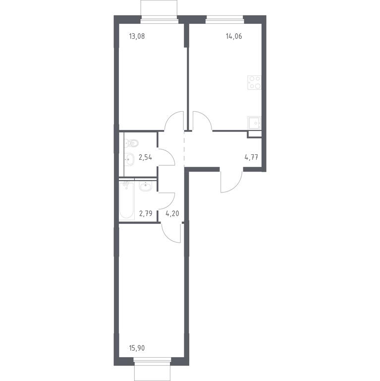 1-BD Apartment Sale, 57.34 sq. m. at Mytishchi Park, Silikatnaya ulitsa, 41к3, Mytischi, Moscow Region, Russia #1 1-BD Apartment Sale, 57.34 sq. m. at Mytishchi Park, Silikatnaya ulitsa, 41к3, Mytischi, Moscow Region, Russia #1