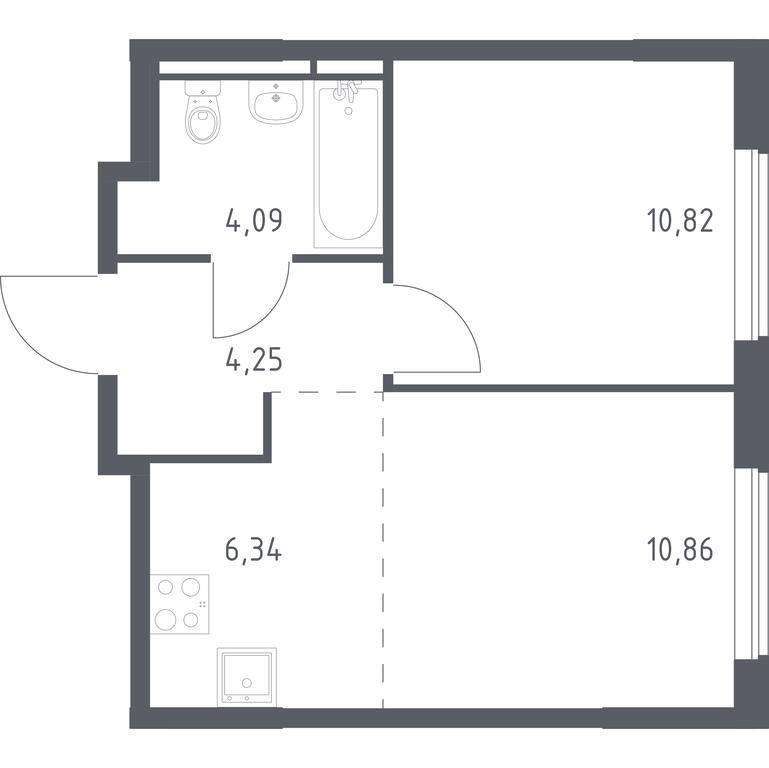 Apartment Sale, 36.36 sq. m. at Mytishchi Park, Silikatnaya ulitsa, 41к3, Mytischi, Moscow Region, Russia #1 Apartment Sale, 36.36 sq. m. at Mytishchi Park, Silikatnaya ulitsa, 41к3, Mytischi, Moscow Region, Russia #1