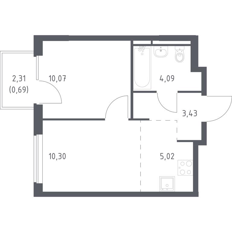 Apartment Sale, 33.6 sq. m. at Mytishchi Park, Silikatnaya ulitsa, 41к3, Mytischi, Moscow Region, Russia #1 Apartment Sale, 33.6 sq. m. at Mytishchi Park, Silikatnaya ulitsa, 41к3, Mytischi, Moscow Region, Russia #1