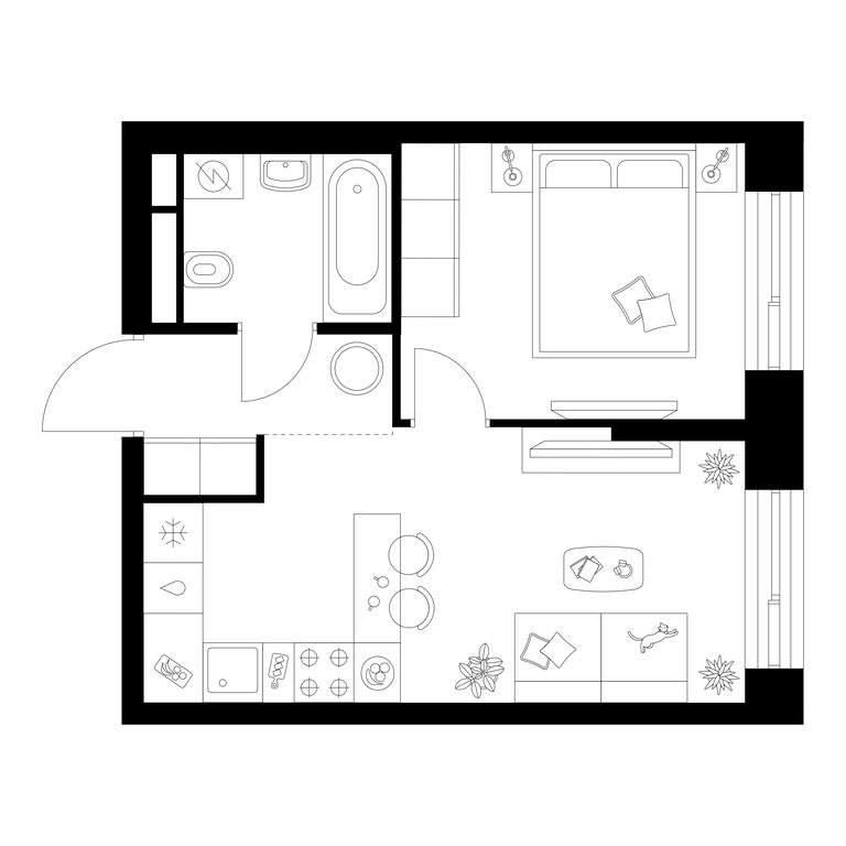 1-BD Apartment Sale, 33 sq. m. at Altufevskoe 53, Алтуфьевское шоссе, 53с11, Москва, Россия #1 1-BD Apartment Sale, 33 sq. m. at Altufevskoe 53, Алтуфьевское шоссе, 53с11, Москва, Россия #1