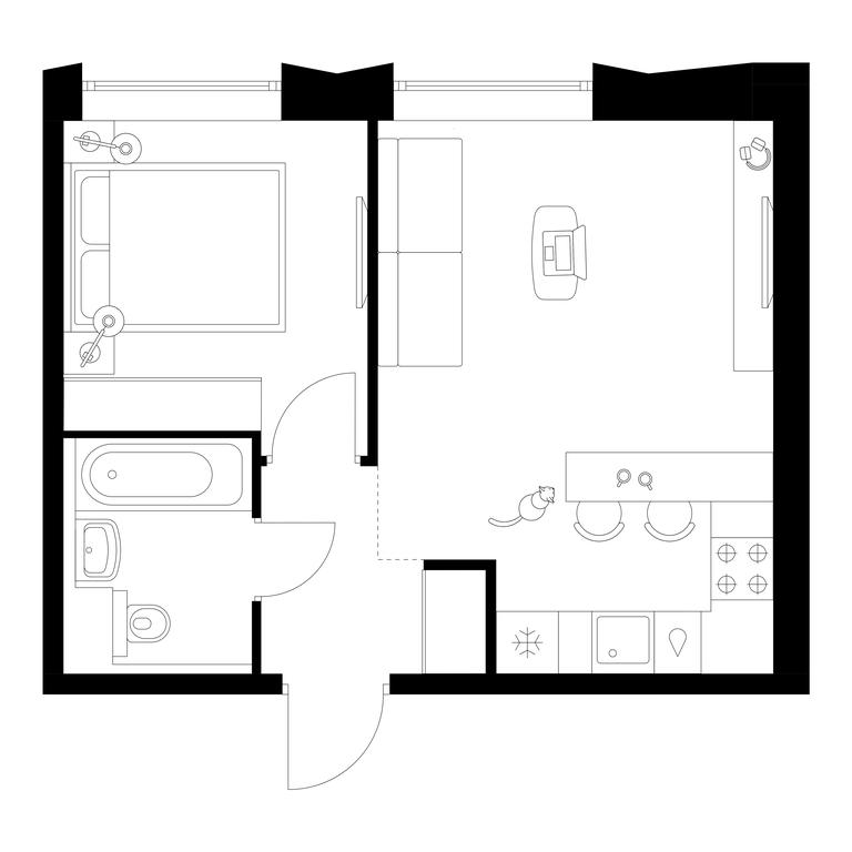 1-BD Apartment Sale, 34.8 sq. m. at Businovskiy Park, Izhorskaya Street, 6с5, Moscow, Russia #1 1-BD Apartment Sale, 34.8 sq. m. at Businovskiy Park, Izhorskaya Street, 6с5, Moscow, Russia #1