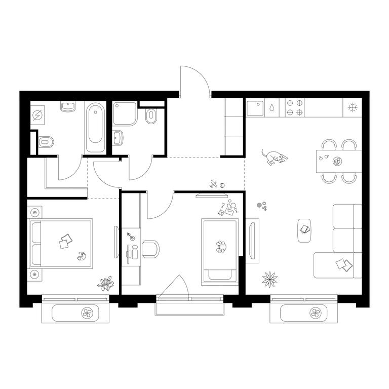 2-BD Apartment Sale, 62.4 sq. m. at Ilinskie Luga, Zapovednaya Street, 1, posyolok Ilyinskoye-Usovo, Krasnogorsk City District, Moscow Region, Russia #1 2-BD Apartment Sale, 62.4 sq. m. at Ilinskie Luga, Zapovednaya Street, 1, posyolok Ilyinskoye-Usovo, Krasnogorsk City District, Moscow Region, Russia #1