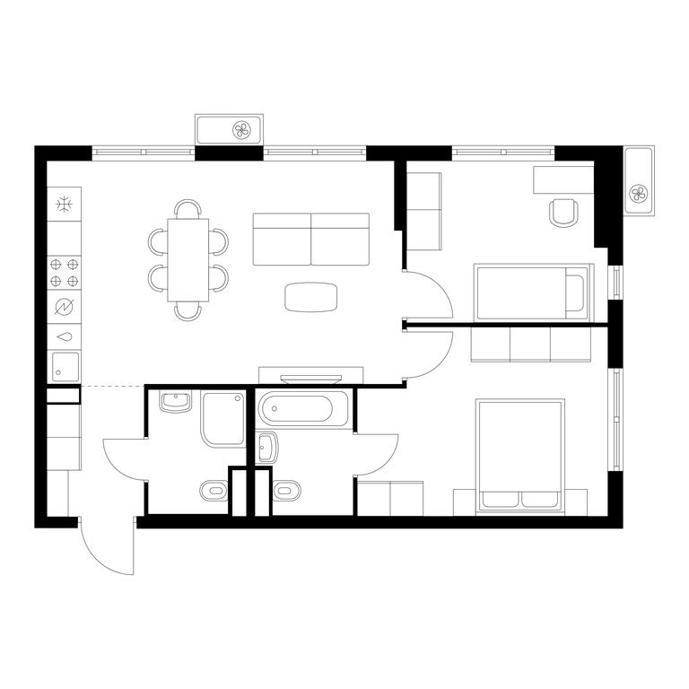 2-BD Apartment Sale, 57.4 sq. m. at Yauza Park, ulitsa Kolontsova, 4, Mytischi, Moscow Region, Russia #1 2-BD Apartment Sale, 57.4 sq. m. at Yauza Park, ulitsa Kolontsova, 4, Mytischi, Moscow Region, Russia #1