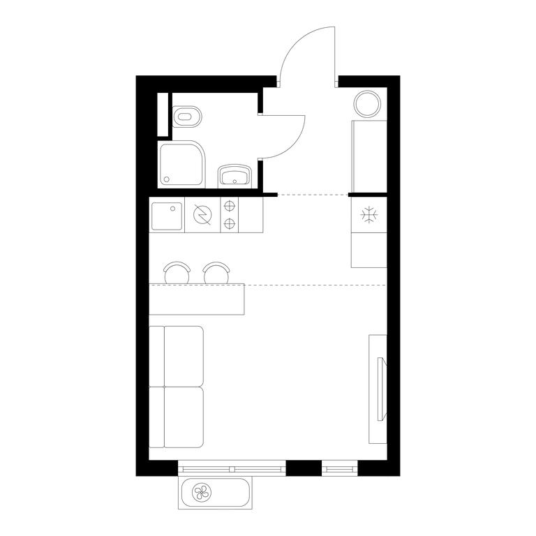 Apartment Sale, 23.7 sq. m. at Yauza Park, ulitsa Kolontsova, 4, Mytischi, Moscow Region, Russia #1 Apartment Sale, 23.7 sq. m. at Yauza Park, ulitsa Kolontsova, 4, Mytischi, Moscow Region, Russia #1