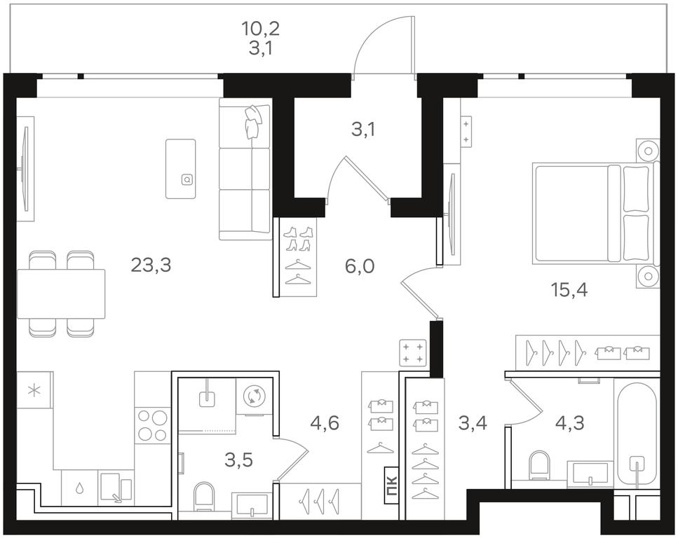 1-BD Apartment Sale, 66.7 sq. m. at Mangazeya na Rechnom, Leningradskoye Highway, Moscow, Russia #1 1-BD Apartment Sale, 66.7 sq. m. at Mangazeya na Rechnom, Leningradskoye Highway, Moscow, Russia #1