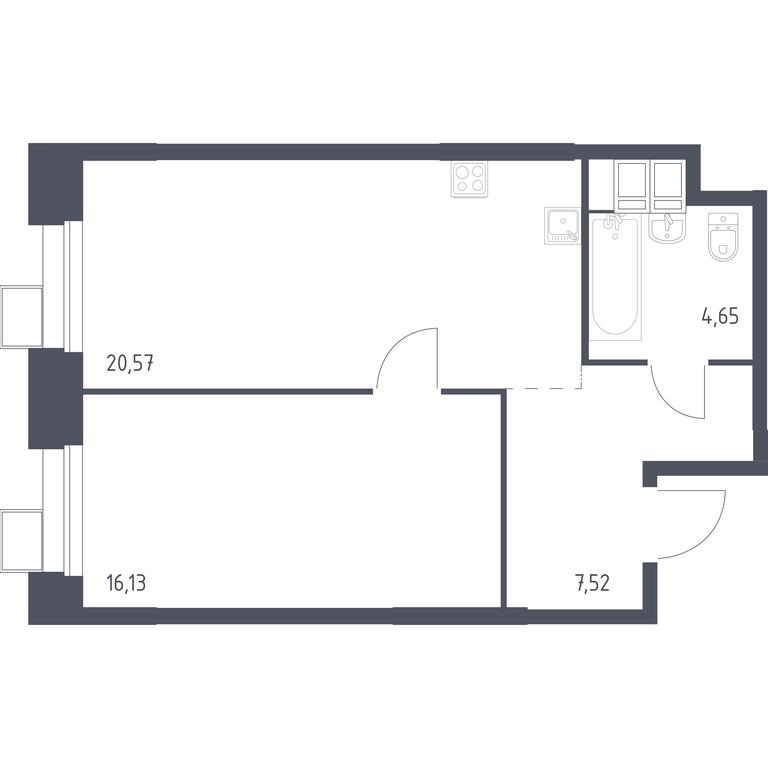 Apartment Sale, 48.76 sq. m. at Troparevo Park, Kiyevskoye shosse, 21-y kilometr, 3с4, Mosrentgen Settlement, Moscow, Russia #1 Apartment Sale, 48.76 sq. m. at Troparevo Park, Kiyevskoye shosse, 21-y kilometr, 3с4, Mosrentgen Settlement, Moscow, Russia #1