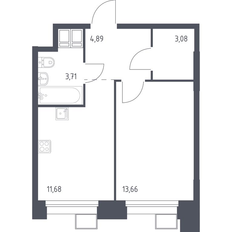Apartment Sale, 36.99 sq. m. at Troparevo Park, Kiyevskoye shosse, 21-y kilometr, 3с4, Mosrentgen Settlement, Moscow, Russia #1