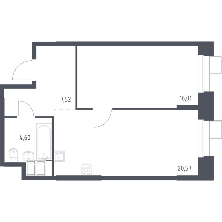 Apartment Sale, 48.99平方米 at Troparevo Park, Kiyevskoye shosse, 21-y kilometr, 3с4, Mosrentgen Settlement, Moscow, Russia #1 Apartment Sale, 48.99平方米 at Troparevo Park, Kiyevskoye shosse, 21-y kilometr, 3с4, Mosrentgen Settlement, Moscow, Russia #1