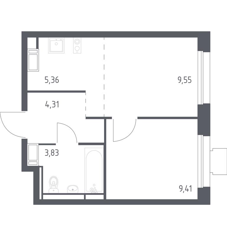 Apartment Sale, 32.1 sq. m. at Tomilino Park, 1-y kvartal, posyolok Zhilino-1, Lubertsy City District, Moscow Region, Russia #1 Apartment Sale, 32.1 sq. m. at Tomilino Park, 1-y kvartal, posyolok Zhilino-1, Lubertsy City District, Moscow Region, Russia #1