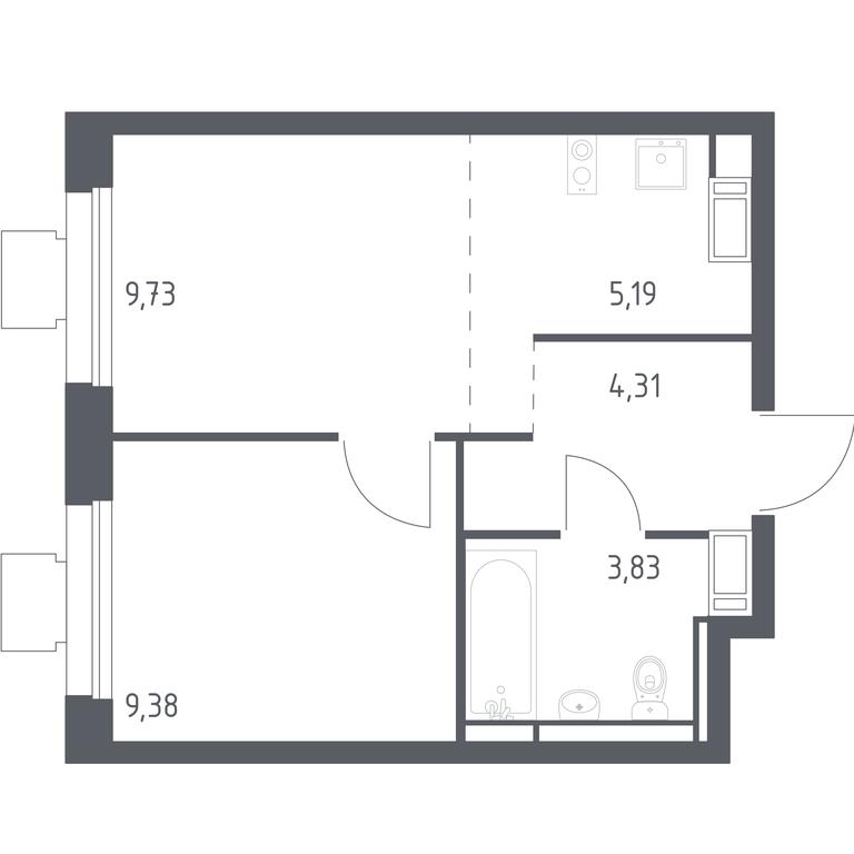 Apartment Sale, 32 sq. m. at Tomilino Park, 1-y kvartal, posyolok Zhilino-1, Lubertsy City District, Moscow Region, Russia #1