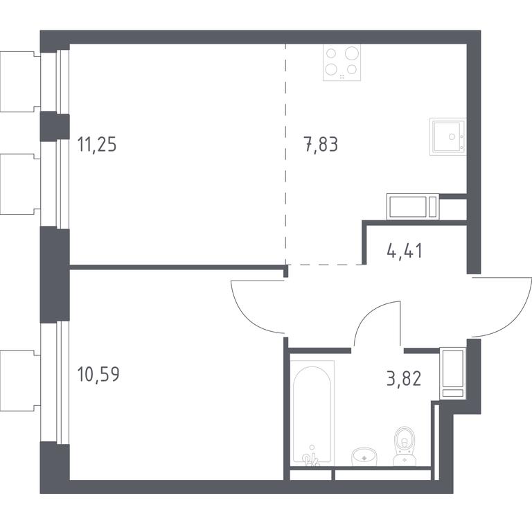 Apartment Sale, 37 sq. m. at Tomilino Park, 1-y kvartal, posyolok Zhilino-1, Lubertsy City District, Moscow Region, Russia #1 Apartment Sale, 37 sq. m. at Tomilino Park, 1-y kvartal, posyolok Zhilino-1, Lubertsy City District, Moscow Region, Russia #1