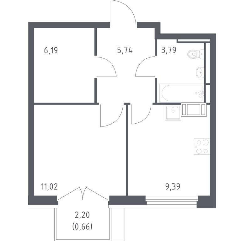 Apartment Sale, 36.1平方米 at Tomilino Park, 1-y kvartal, posyolok Zhilino-1, Lubertsy City District, Moscow Region, Russia #1 Apartment Sale, 36.1平方米 at Tomilino Park, 1-y kvartal, posyolok Zhilino-1, Lubertsy City District, Moscow Region, Russia #1