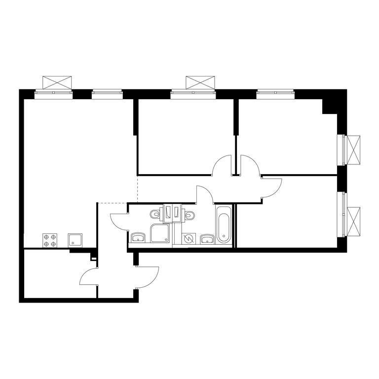 3-BD Apartment Sale, 84.4 sq. m. at Rimskogo Korsakova 11, Rimskogo-Korsakova Street, 11к1, Moscow, Russia #1