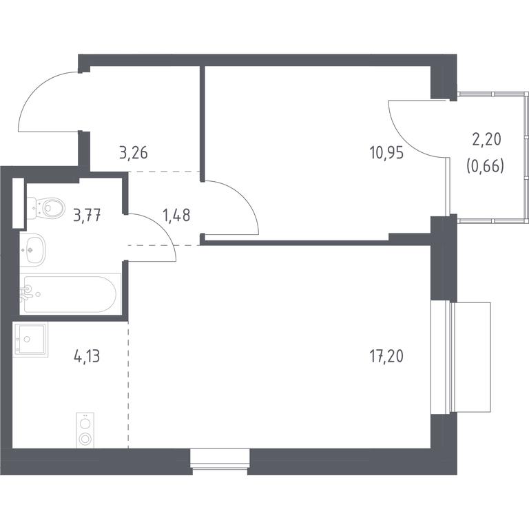 Apartment Sale, 41.45平方米 at Novoe Vnukovo, kvartal № 38, Kokoshkino Settlement, Moscow, Russia #1 Apartment Sale, 41.45平方米 at Novoe Vnukovo, kvartal № 38, Kokoshkino Settlement, Moscow, Russia #1