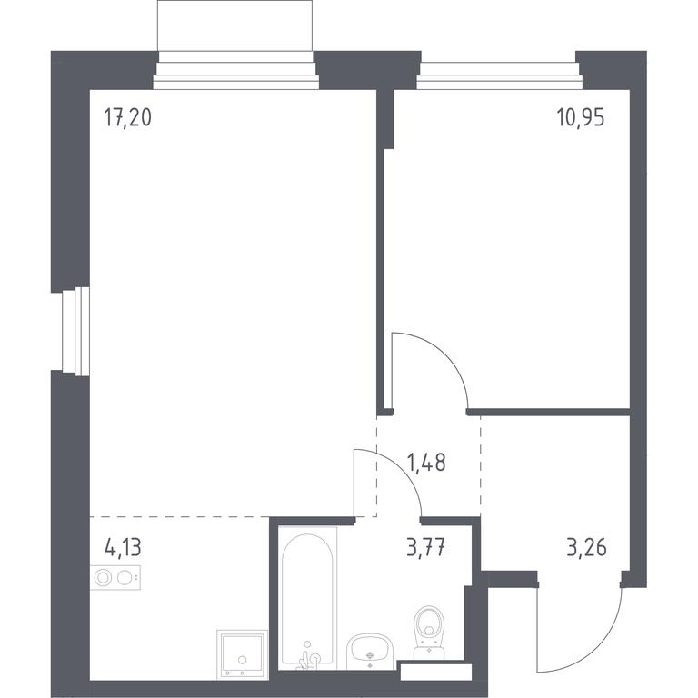 Apartment Sale, 40.79 sq. m. at Novoe Vnukovo, kvartal № 38, Kokoshkino Settlement, Moscow, Russia #1