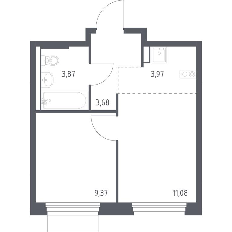 Apartment Sale, 31.97 sq. m. at Novoe Vnukovo, kvartal № 38, Kokoshkino Settlement, Moscow, Russia #1