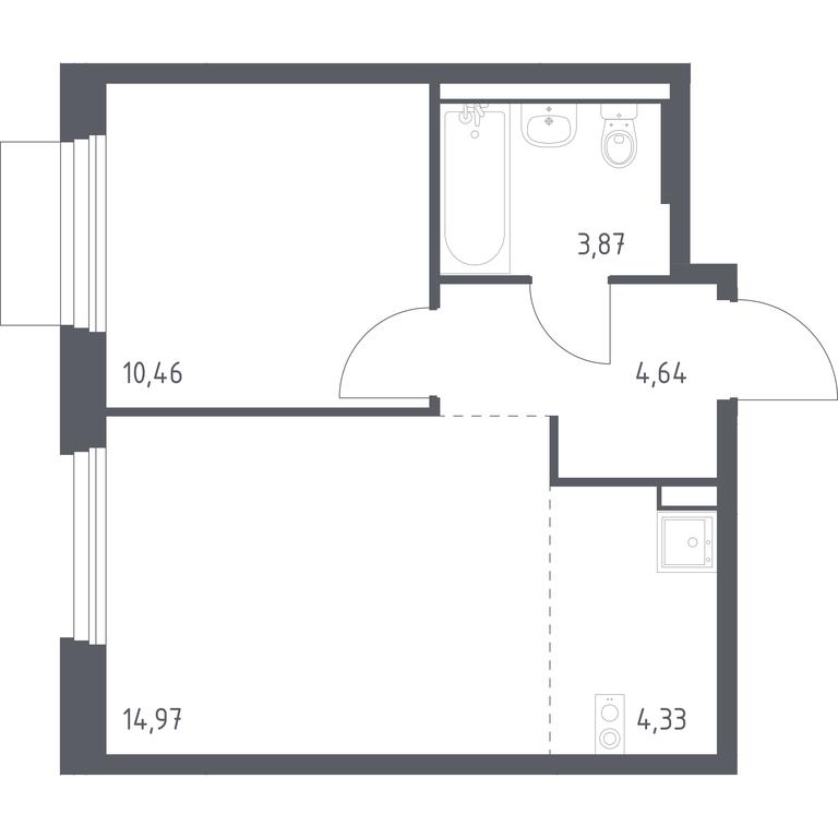 Продажа квартиры, 38,27 м² в ЖК «Новое Внуково», квартал № 38, поселение Кокошкино, Москва, Россия #1