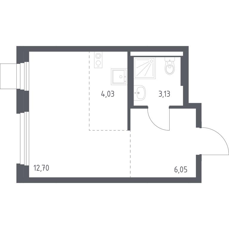 Apartment Sale, 25.91 sq. m. at Novoe Vnukovo, kvartal № 38, Kokoshkino Settlement, Moscow, Russia #1