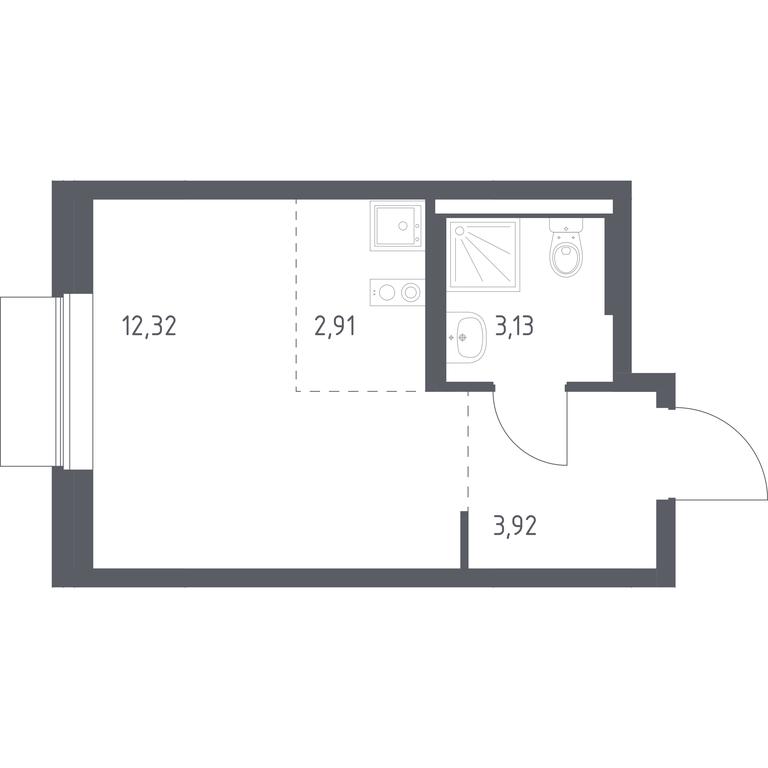 Apartment Sale, 22.28 sq. m. at Novoe Vnukovo, kvartal № 38, Kokoshkino Settlement, Moscow, Russia #1