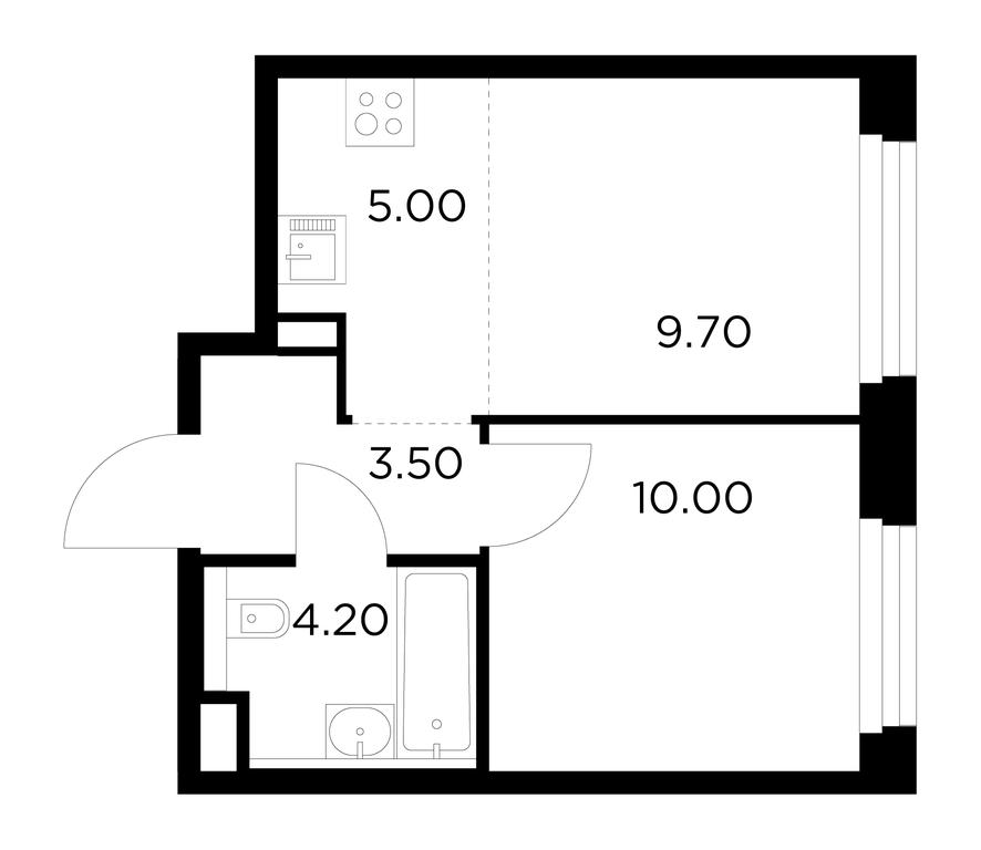 Продажа 1-комн. квартиры, 32,4 м² в ЖК «Белый Grad», Центральная улица, 1, Мытищи, Московская область, Россия #1