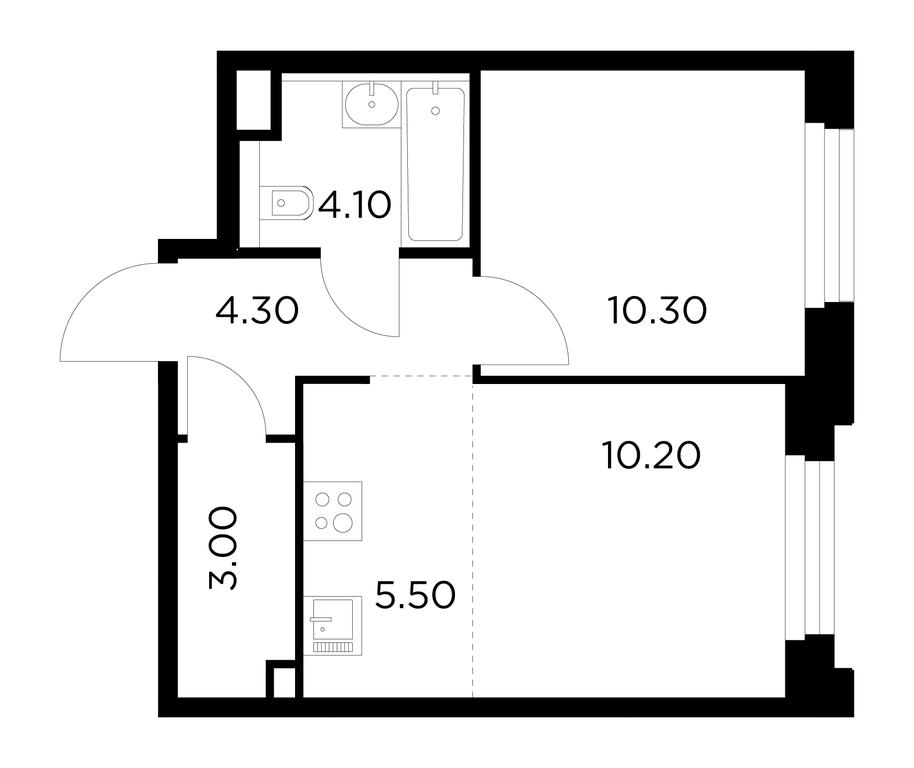 1-BD Apartment Sale, 37.4平方米 at Belyi Grad, Tsentralnaya Street, 1, Mytischi, Moscow Region, Russia #1 1-BD Apartment Sale, 37.4平方米 at Belyi Grad, Tsentralnaya Street, 1, Mytischi, Moscow Region, Russia #1