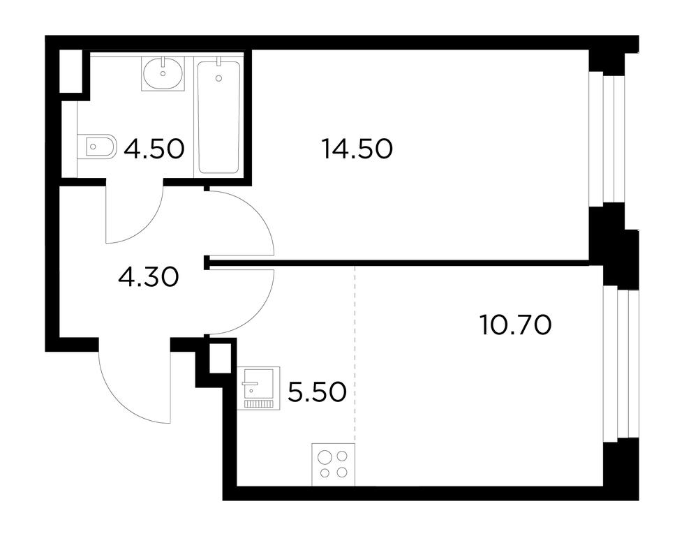 1-BD Apartment Sale, 39.5 sq. m. at Belyi Grad, Tsentralnaya Street, 1, Mytischi, Moscow Region, Russia #1 1-BD Apartment Sale, 39.5 sq. m. at Belyi Grad, Tsentralnaya Street, 1, Mytischi, Moscow Region, Russia #1