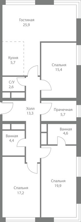 4-BD Apartment Sale, 114.7 sq. m. at Stellar City, Skolkovskoye Highway, 1, Moscow, Russia #1 4-BD Apartment Sale, 114.7 sq. m. at Stellar City, Skolkovskoye Highway, 1, Moscow, Russia #1