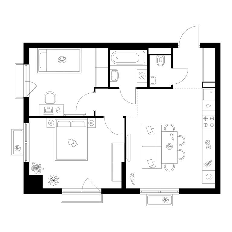 2-BD Apartment Sale, 53.7 sq. m. at Ilinskie Luga, Zapovednaya Street, 1, posyolok Ilyinskoye-Usovo, Krasnogorsk City District, Moscow Region, Russia #1 2-BD Apartment Sale, 53.7 sq. m. at Ilinskie Luga, Zapovednaya Street, 1, posyolok Ilyinskoye-Usovo, Krasnogorsk City District, Moscow Region, Russia #1