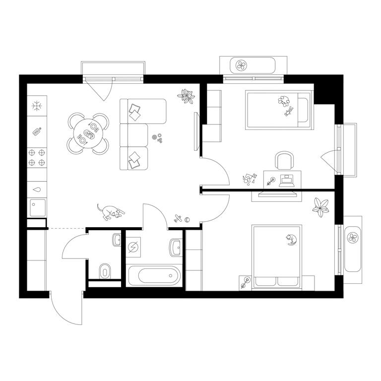 2-BD Apartment Sale, 54.6平方米 at Ilinskie Luga, Zapovednaya Street, 1, posyolok Ilyinskoye-Usovo, Krasnogorsk City District, Moscow Region, Russia #1 2-BD Apartment Sale, 54.6平方米 at Ilinskie Luga, Zapovednaya Street, 1, posyolok Ilyinskoye-Usovo, Krasnogorsk City District, Moscow Region, Russia #1
