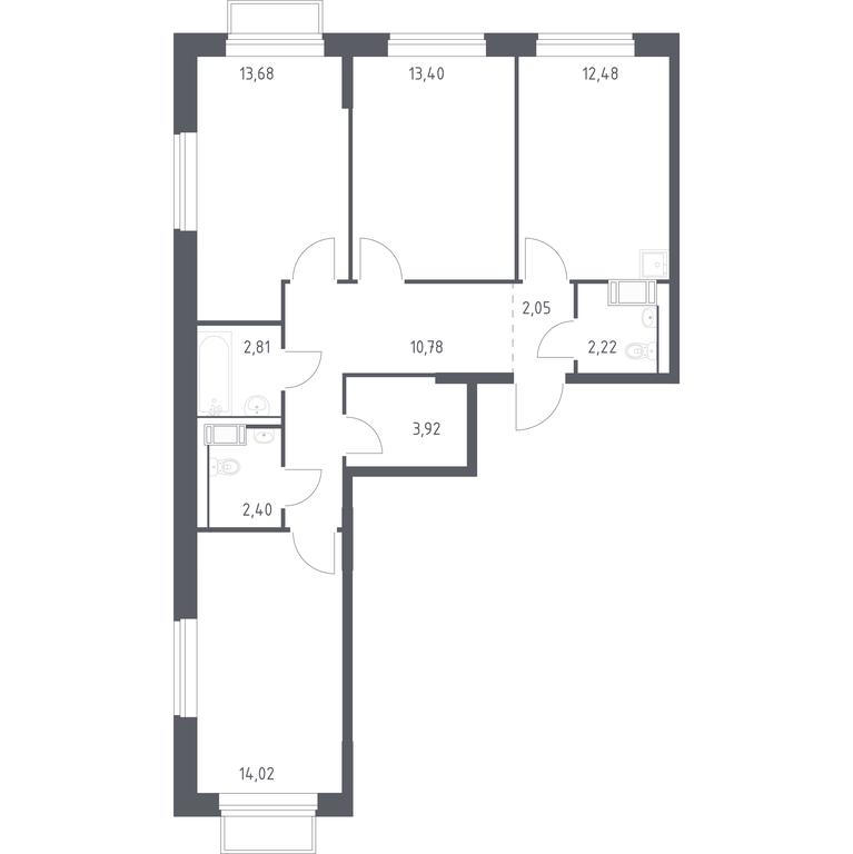 2-BD Apartment Sale, 76.4平方米 at Tomilino Park, 1-y kvartal, posyolok Zhilino-1, Lubertsy City District, Moscow Region, Russia #1 2-BD Apartment Sale, 76.4平方米 at Tomilino Park, 1-y kvartal, posyolok Zhilino-1, Lubertsy City District, Moscow Region, Russia #1