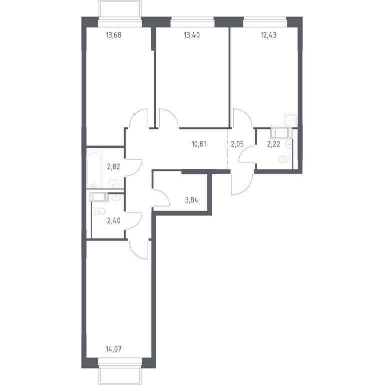 2-BD Apartment Sale, 76.8 sq. m. at Tomilino Park, 1-y kvartal, posyolok Zhilino-1, Lubertsy City District, Moscow Region, Russia #1 2-BD Apartment Sale, 76.8 sq. m. at Tomilino Park, 1-y kvartal, posyolok Zhilino-1, Lubertsy City District, Moscow Region, Russia #1