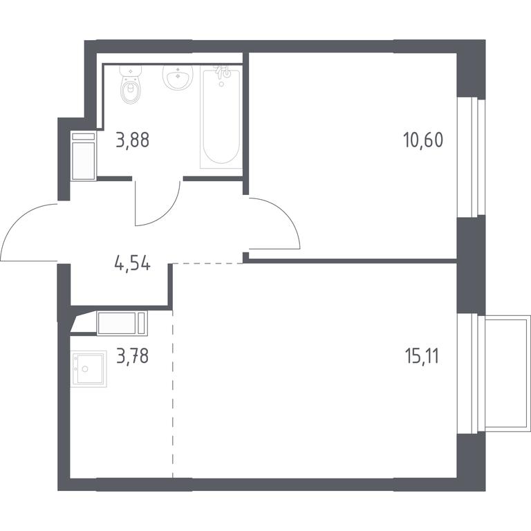 Apartment Sale, 37.5 sq. m. at Tomilino Park, 1-y kvartal, posyolok Zhilino-1, Lubertsy City District, Moscow Region, Russia #1 Apartment Sale, 37.5 sq. m. at Tomilino Park, 1-y kvartal, posyolok Zhilino-1, Lubertsy City District, Moscow Region, Russia #1