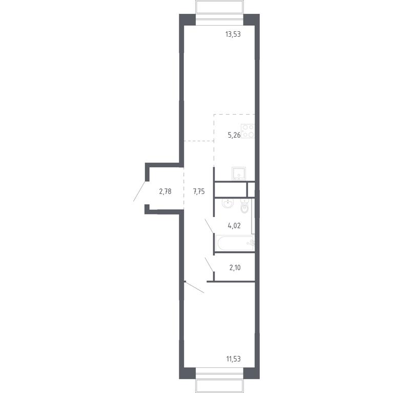 Apartment Sale, 46.97 sq. m. at Novograd Pavlino, Kosinskoye shosse, 2, Novoye Pavlino Microdistrict, Balashikha, Moscow Region, Russia #1