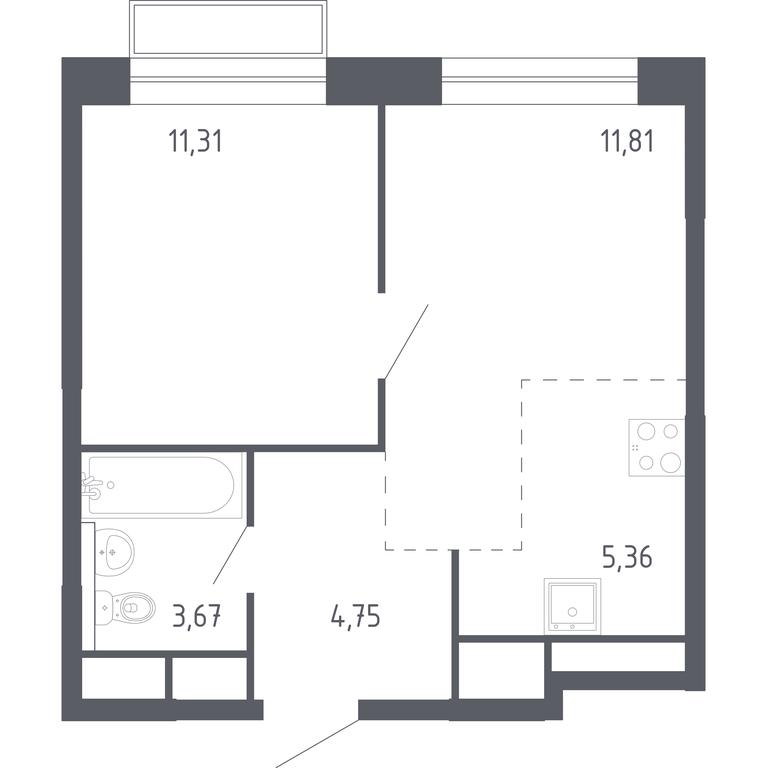 Apartment Sale, 36.9 sq. m. at Novograd Pavlino, Kosinskoye shosse, 2, Novoye Pavlino Microdistrict, Balashikha, Moscow Region, Russia #1