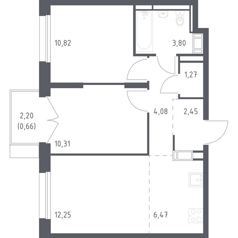 1-BD Apartment Sale, 51.3 sq. m. at Tomilino Park, 1-y kvartal, posyolok Zhilino-1, Lubertsy City District, Moscow Region, Russia #1 1-BD Apartment Sale, 51.3 sq. m. at Tomilino Park, 1-y kvartal, posyolok Zhilino-1, Lubertsy City District, Moscow Region, Russia #1