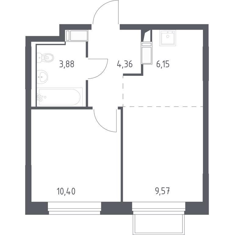 Apartment Sale, 34.2 sq. m. at Tomilino Park, 1-y kvartal, posyolok Zhilino-1, Lubertsy City District, Moscow Region, Russia #1 Apartment Sale, 34.2 sq. m. at Tomilino Park, 1-y kvartal, posyolok Zhilino-1, Lubertsy City District, Moscow Region, Russia #1