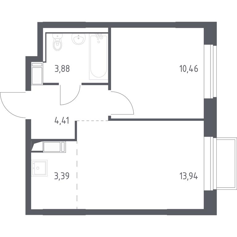 Apartment Sale, 35.5 sq. m. at Tomilino Park, 1-y kvartal, posyolok Zhilino-1, Lubertsy City District, Moscow Region, Russia #1 Apartment Sale, 35.5 sq. m. at Tomilino Park, 1-y kvartal, posyolok Zhilino-1, Lubertsy City District, Moscow Region, Russia #1