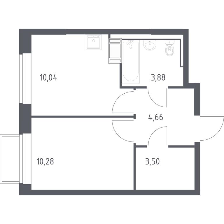 Apartment Sale, 31.7 sq. m. at Tomilino Park, 1-y kvartal, posyolok Zhilino-1, Lubertsy City District, Moscow Region, Russia #1